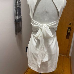 LuLus NWT White Backless Dress (Item#1114)